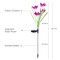 2 Pcs Solar Flowers LED Light Outdoor Garden Yard Stake Solar Flower Lights